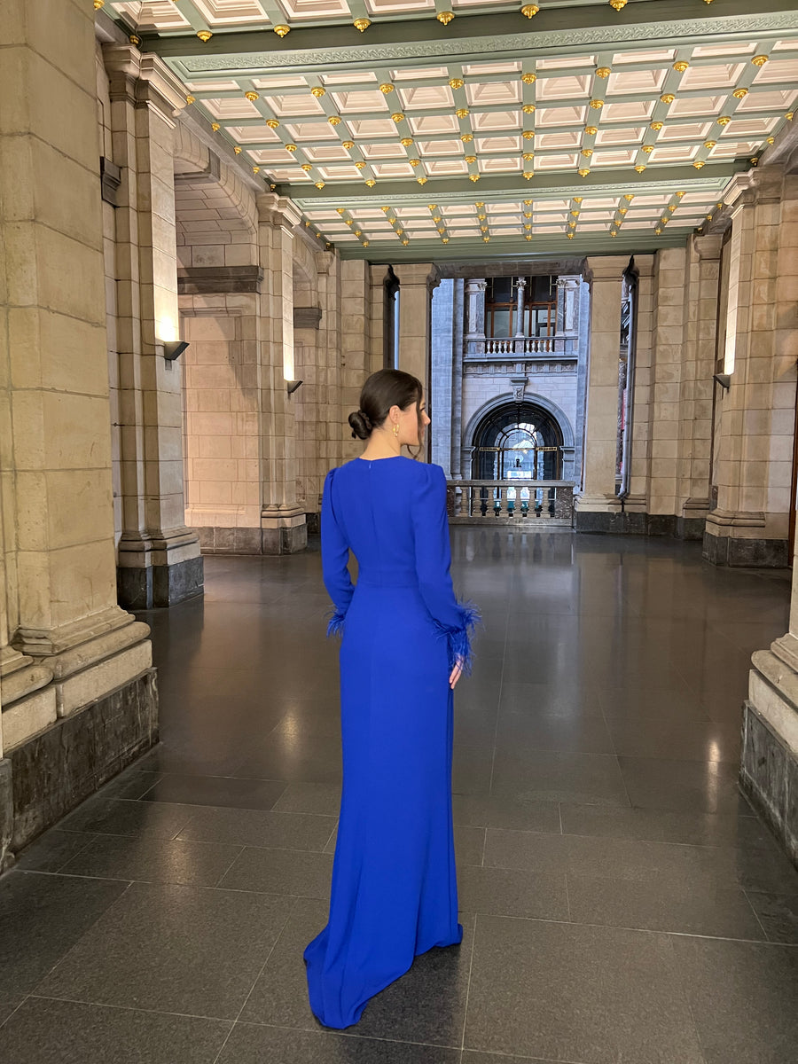 LOYA DRESS-JACKET SET - BLUE