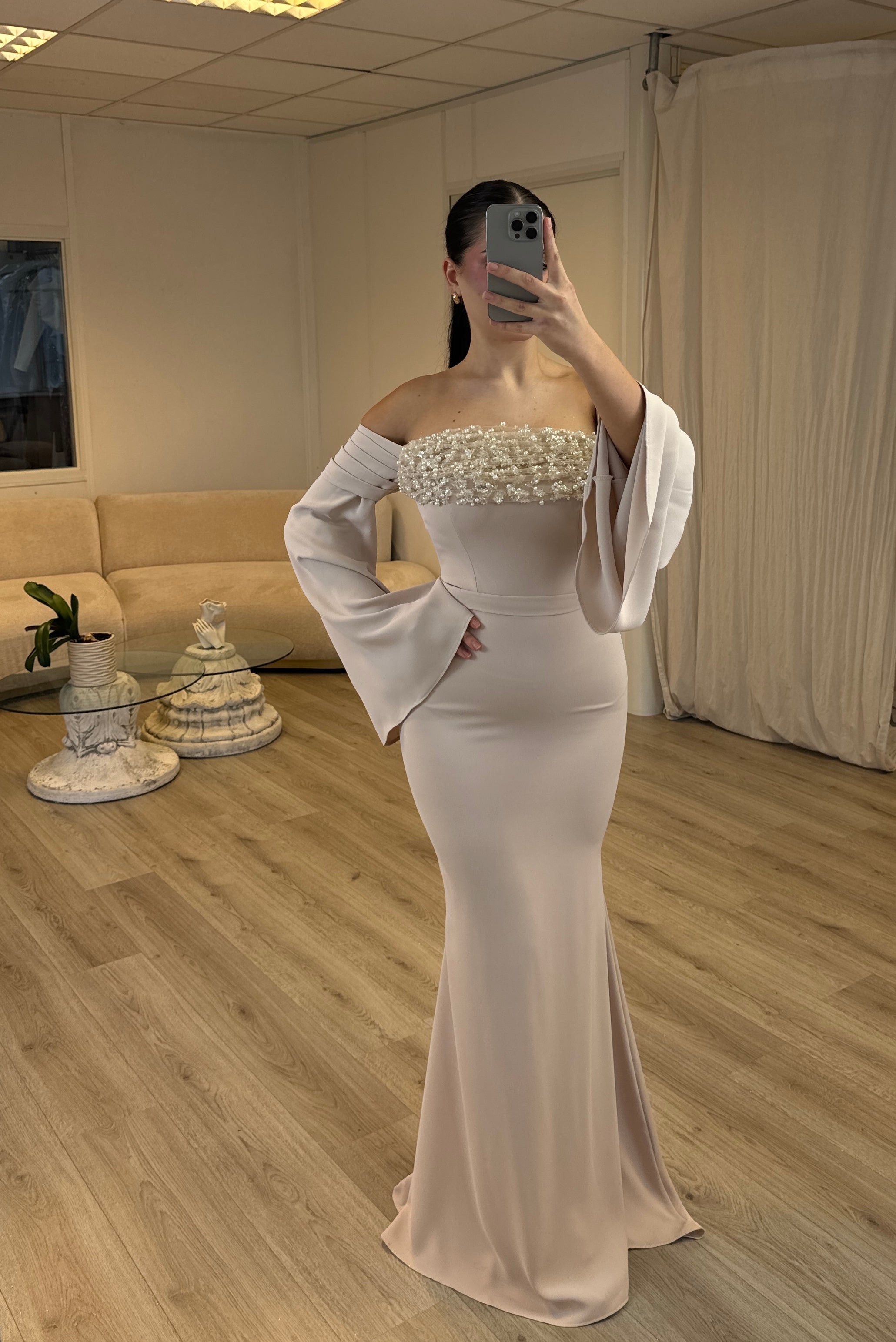 The Nara dress beige Leyna Dresses The Nara dress beige Leyna Dresses