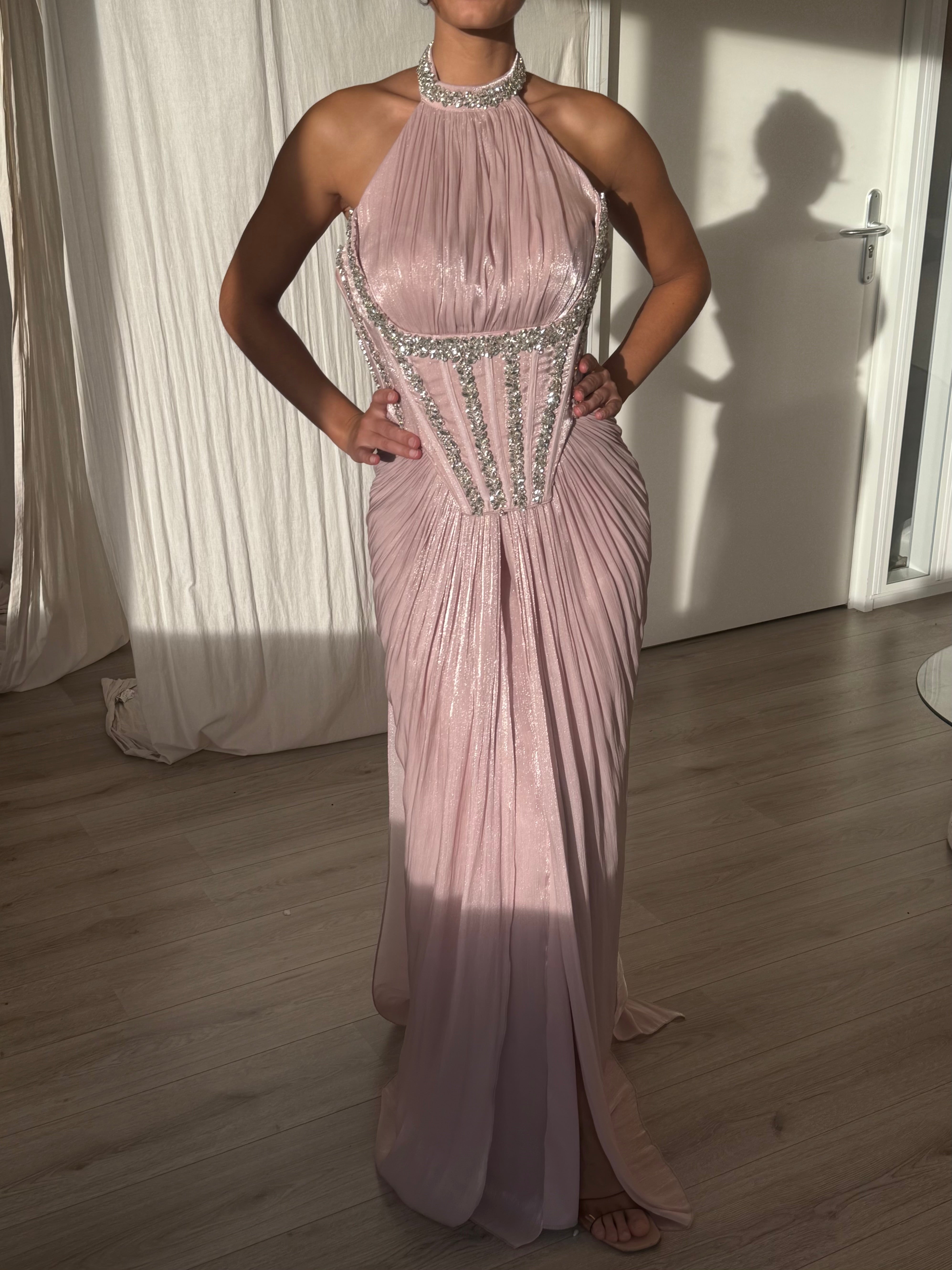 selena dress pink Selena Pink Print Maxi Dress