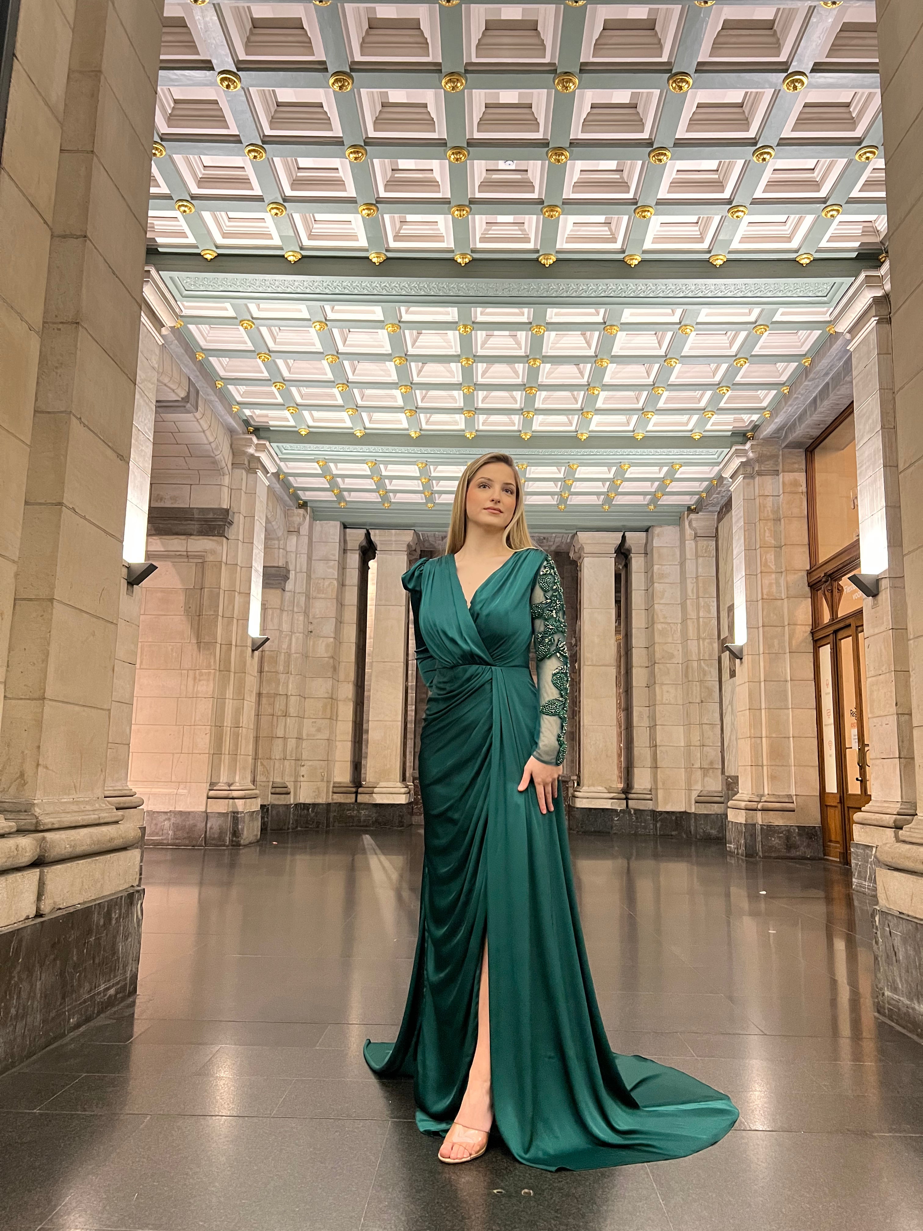 The Lina dress green – Leyna Dresses
